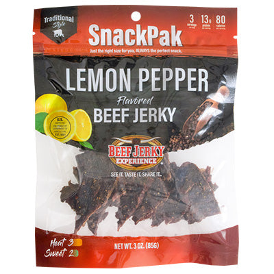 Traditional Lemon Pepper Beef Jerky SnackPak