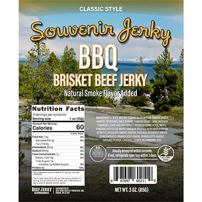 Souvenir BBQ Classic Brisket Beef Jerky 
